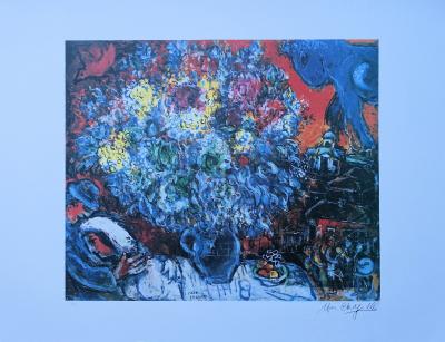 Marc CHAGALL - Le mariage fleuri - Lithographie numérotée et signée 500ex 2