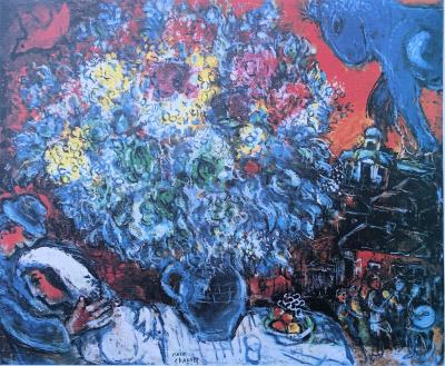 Marc CHAGALL - Le mariage fleuri - Lithographie numérotée et signée 500ex 2