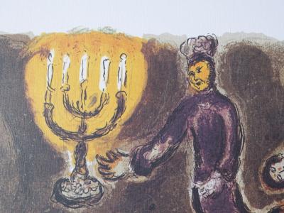 Marc CHAGALL (d’après) : Moïse et les tables de la loi - Lithographie numérotée et signée 2