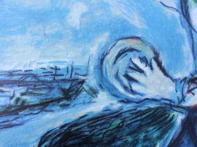 Marc CHAGALL - Couple d’amoureux sur les toits de Paris - LITHOGRAPHIE numérotée et signée 500ex 2