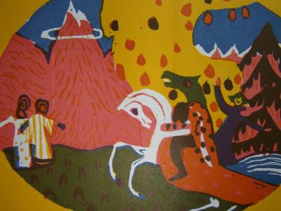 Vassily KANDINSKY - Berge / Montagnes, 1913 - Gravure sur bois originale 2