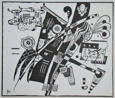 Wassily KANDINSKY  - Composition, 1935 - Original woodcut 2