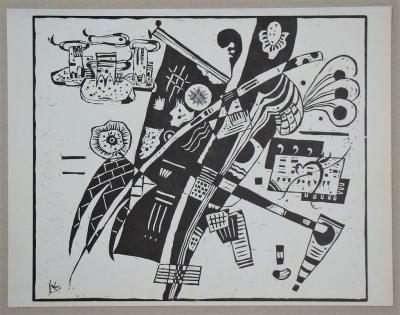 Wassily KANDINSKY  - Composition, 1935 - Original woodcut 2