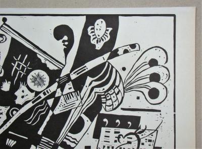 Wassily KANDINSKY  - Composition, 1935 - Original woodcut 2