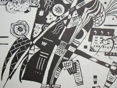 Wassily KANDINSKY  - Composition, 1935 - Original woodcut 2