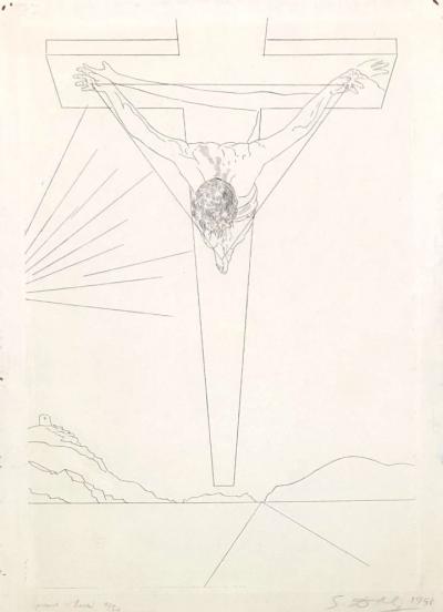 Salvador DALI - Etude du Christ - Gravure originale signée 2