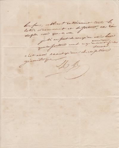 STENDHAL - Lettre autographe signée à sa sœur Pauline 2