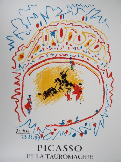Pablo PICASSO: Bullfighting - Lithograph signed by the Céret Museum 2