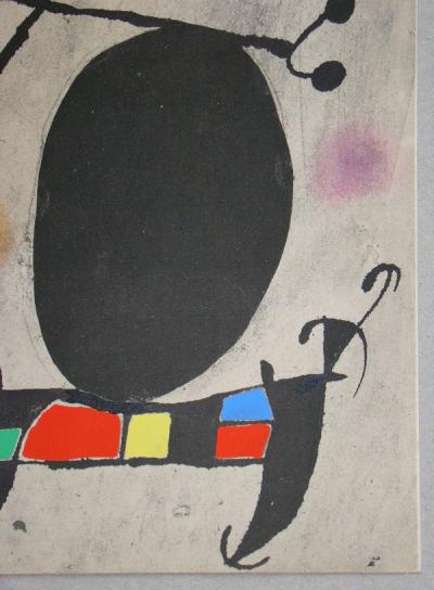 Joan MIRO ( d’après ) - Femme dans la nuit, 1967 - Lithographie au pochoir 2