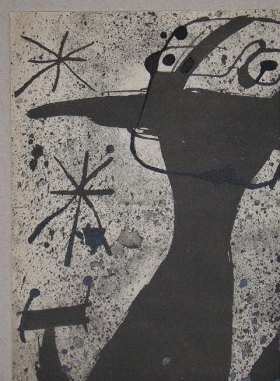 Joan MIRO (d’après) - Personnage dans la nuit, 1967 - Lithographie au pochoir 2