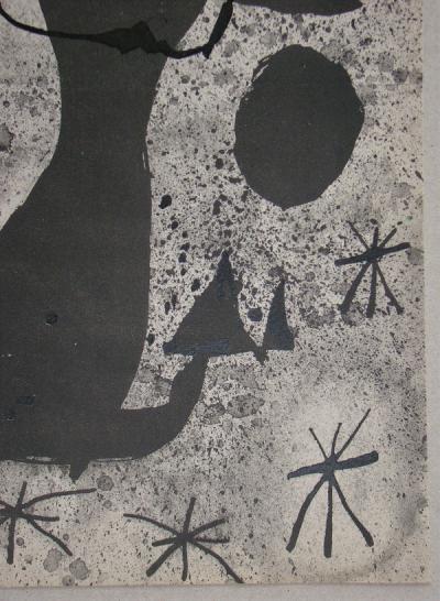 Joan MIRO (d’après) - Personnage dans la nuit, 1967 - Lithographie au pochoir 2