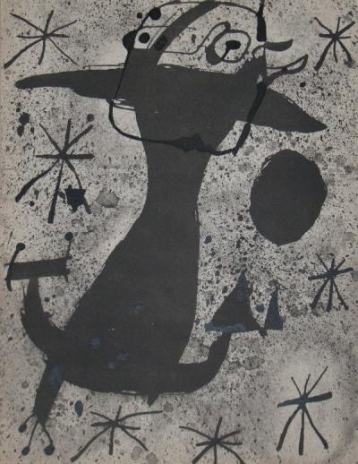 Joan MIRO (d’après) - Personnage dans la nuit, 1967 - Lithographie au pochoir 2