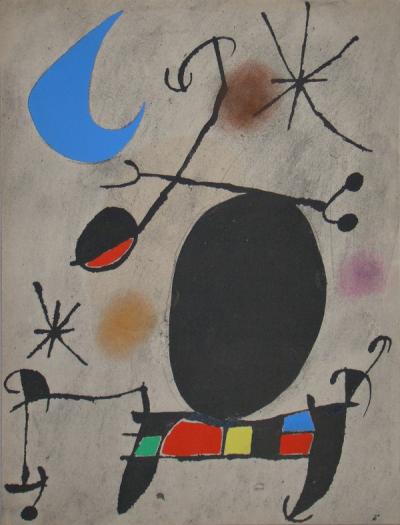 JOAN MIRO (d’après) - Femme dans la Nuit - 1967 2