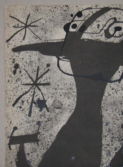 Joan MIRO (after) - Figure in the night, 1967 - Lithograph with stencil 2