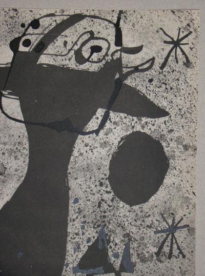 Joan MIRO (after) - Figure in the night, 1967 - Lithograph with stencil 2