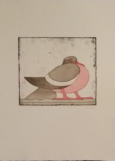 Francois-Xavier LALANNE - The pigeon - Original signed print 2