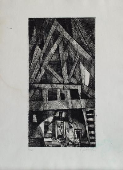 Alfred MANESSIER - L’Atelier du Peintre, 1944 - Eau-forte signée au crayon 2