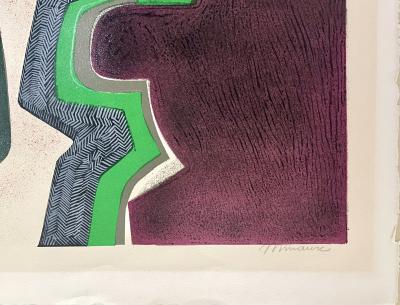 André Minaux - Sandra au feuillage, 1972 - Lithographie originale 2