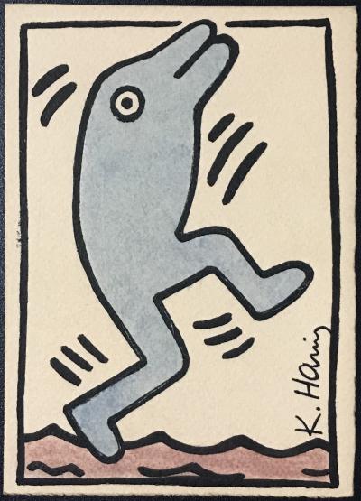 Keith HARING (1958-1990) Dessin à l’encre et aquarelle circa 1985/89 2