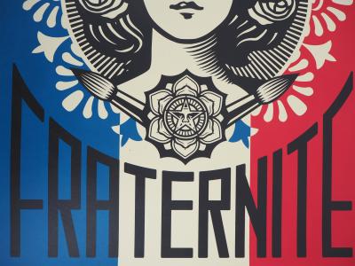 Shepard FAIREY : Liberté, Egalité, Fraternité - Sérigraphie signée 2