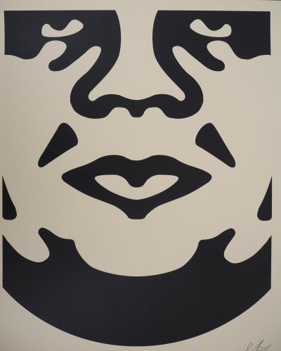 Shepard FAIREY : Le visage III  - Sérigraphie signée au crayon 2