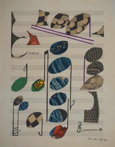 Alberto MAGNELLI : Composition musicale - Lithographie signée 2