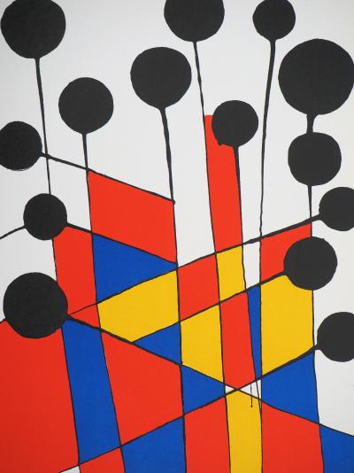 Alexander CALDER : Mosaique et Ballons noirs - Lithographie originale 2