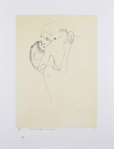 Gustav KLIMT (d’après) - Les amoureux - Lithographie 2