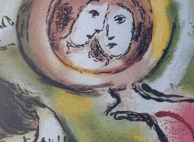 Marc CHAGALL (nachher) – Paris / Romeo und Julia – Signierte Lithographie, limitierte Auflage 2