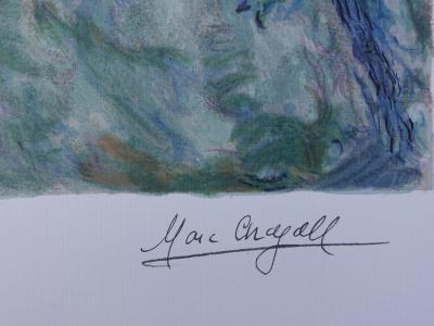 Marc CHAGALL  : La route du village - Lithographie numérotée et signée, édition limitée 2
