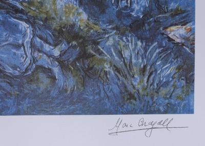Marc CHAGALL : La dormeuse aux fleurs, Lithographie numérotée et signée, 1989 2