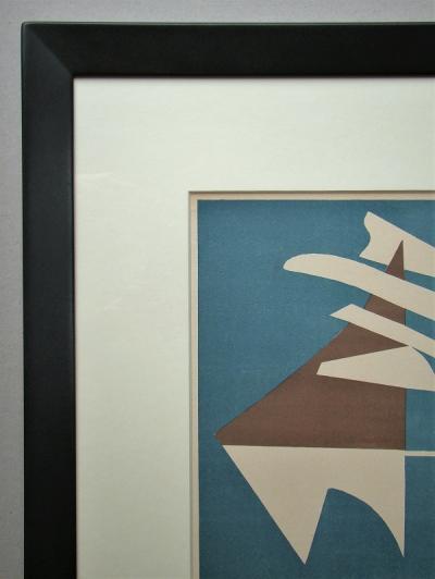 Alberto MAGNELLI - Composition sur fond bleu, 1952 - Lithographie originale 2