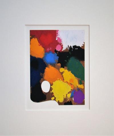 Joan MIRO (d’après) - La palette de l’artiste, 1967 - Pochoir en couleurs 2