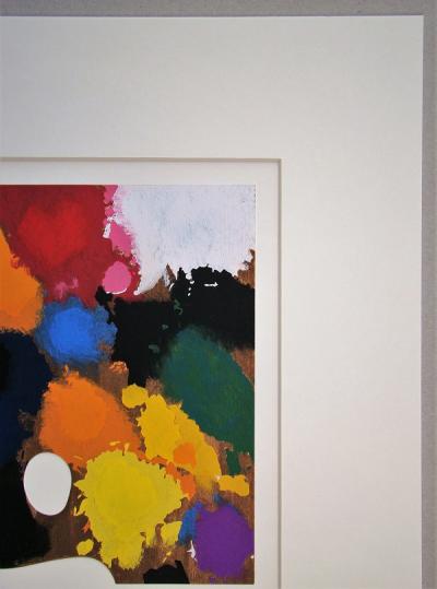 Joan MIRO (d’après) - La palette de l’artiste, 1967 - Pochoir en couleurs 2