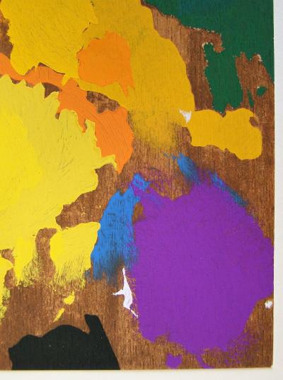 Joan MIRO (d’après) - La palette de l’artiste, 1967 - Pochoir en couleurs 2
