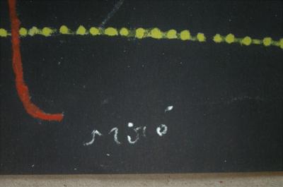 Joan MIRO (d'après) - Oiseau dans la nuit, 1958 - Pochoir signé 2