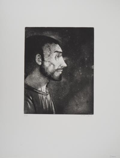 Michel CIRY : Abbé Pierre (Emmaüs) - Gravure originale signée 2