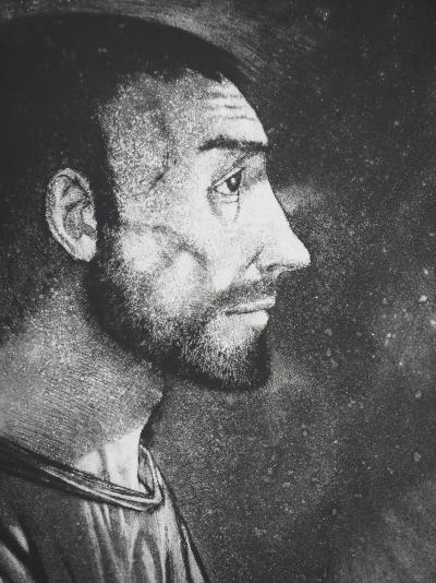 Michel CIRY : Abbé Pierre (Emmaüs) - Gravure originale signée 2
