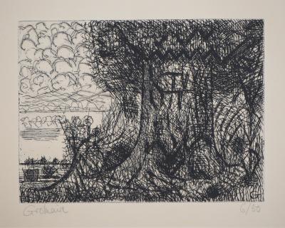 Marcel GROMAIRE : Un arbre - Gravure originale signée 2