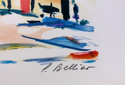 Pierre BELLIER - La croisette - Lithographie originale signée au crayon et numérotée 2