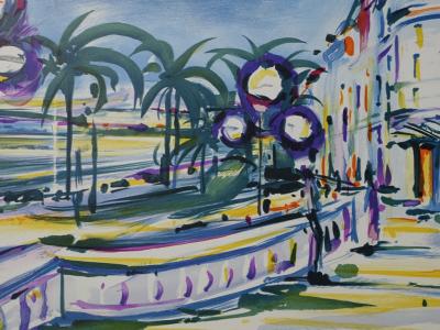 Pierre BELLIER : NICE Le Negresco - Lithographie originale signée au crayon 2