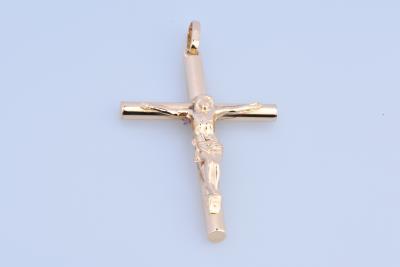 Pendentif croix de Jésus Christ en or 2