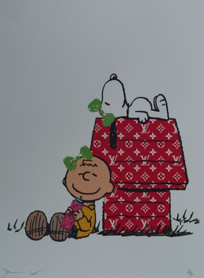 Death NYC -  Soopy And Charlie Brown Louis Vuitton House  - Sérigraphie originale signée - 2