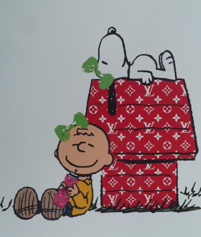 Death NYC -  Soopy And Charlie Brown Louis Vuitton House  - Sérigraphie originale signée - 2