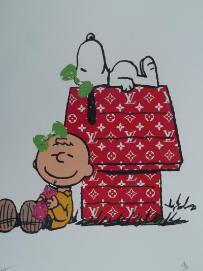 Death NYC -  Soopy And Charlie Brown Louis Vuitton House  - Sérigraphie originale signée - 2