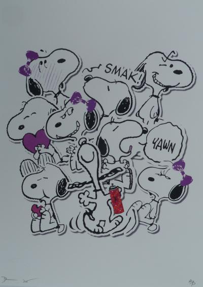 Death NYC - Snoopy  Kiss - Sérigraphie originale signée - 2