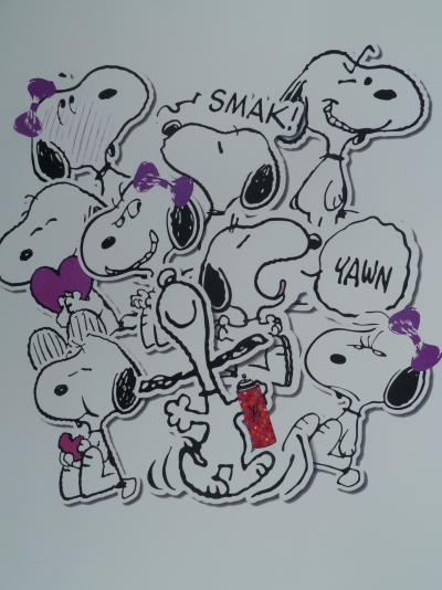 Death NYC - Snoopy  Kiss - Sérigraphie originale signée - 2