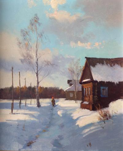 Sergueï TOUTOUNOV (1958) - Paysage de neige en Russie 2