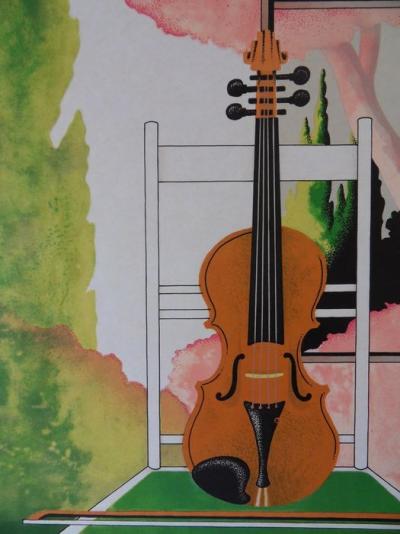 PIerre SORLIER - Le Violon - LITHOGRAPHIE originale signée au crayon  - 100ex + certificat 2