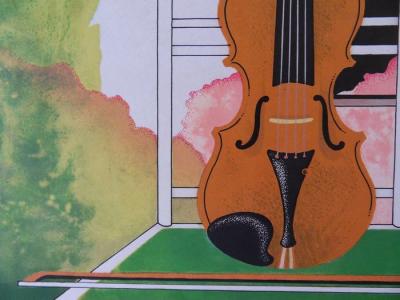 PIerre SORLIER - Le Violon - LITHOGRAPHIE originale signée au crayon  - 100ex + certificat 2